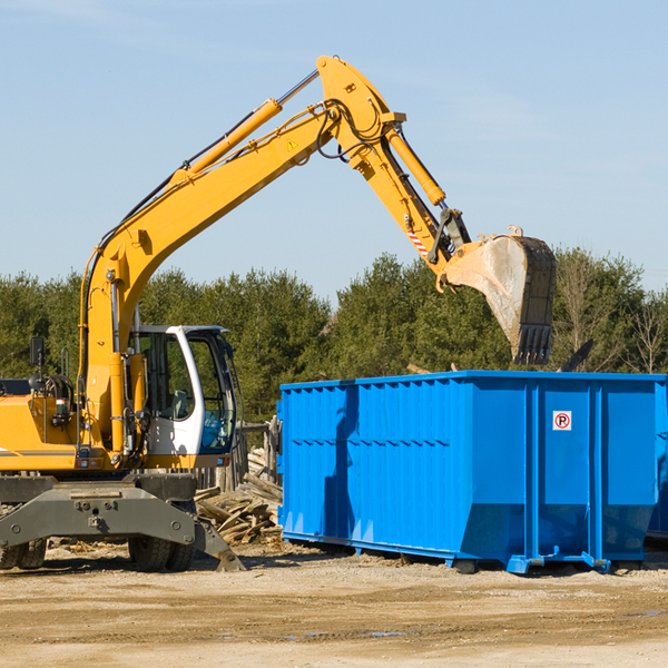 what size residential dumpster rentals are available in Trebloc MS